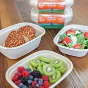 32 oz Compostable Containers with Lids, 5 count, World Centric