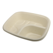 Dart C68NT2 2 Compartment Large Plastic Nacho Tray - 500/Case - Splyco